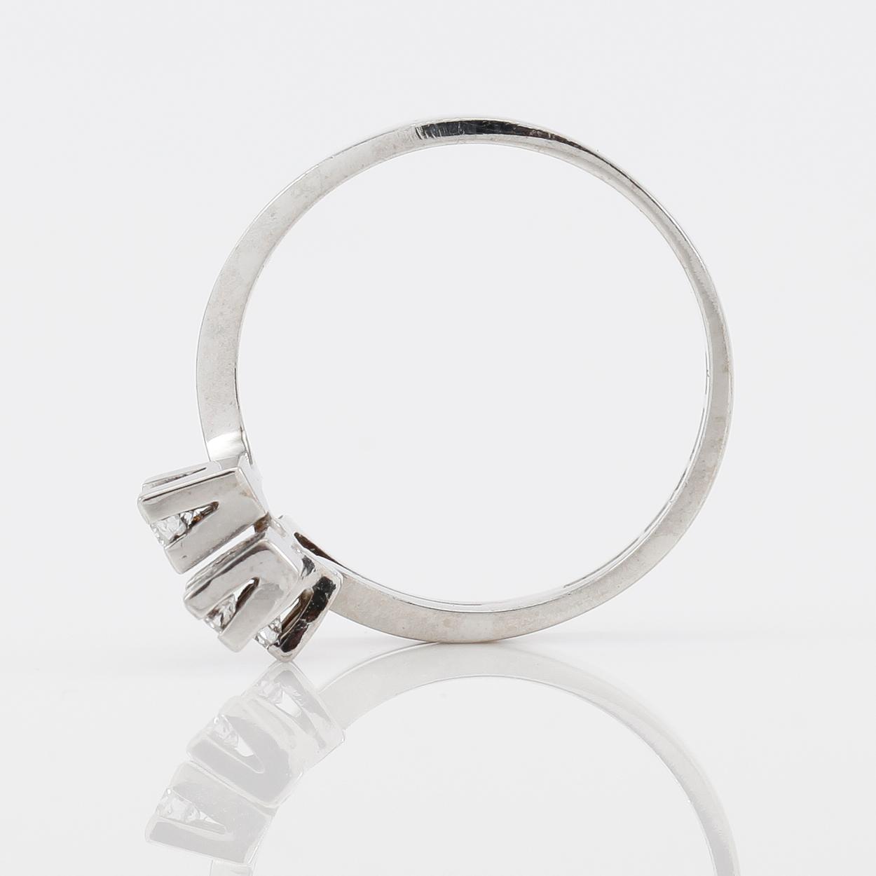 RING, 18K vitguld och diamanter, MGAB, 1973.