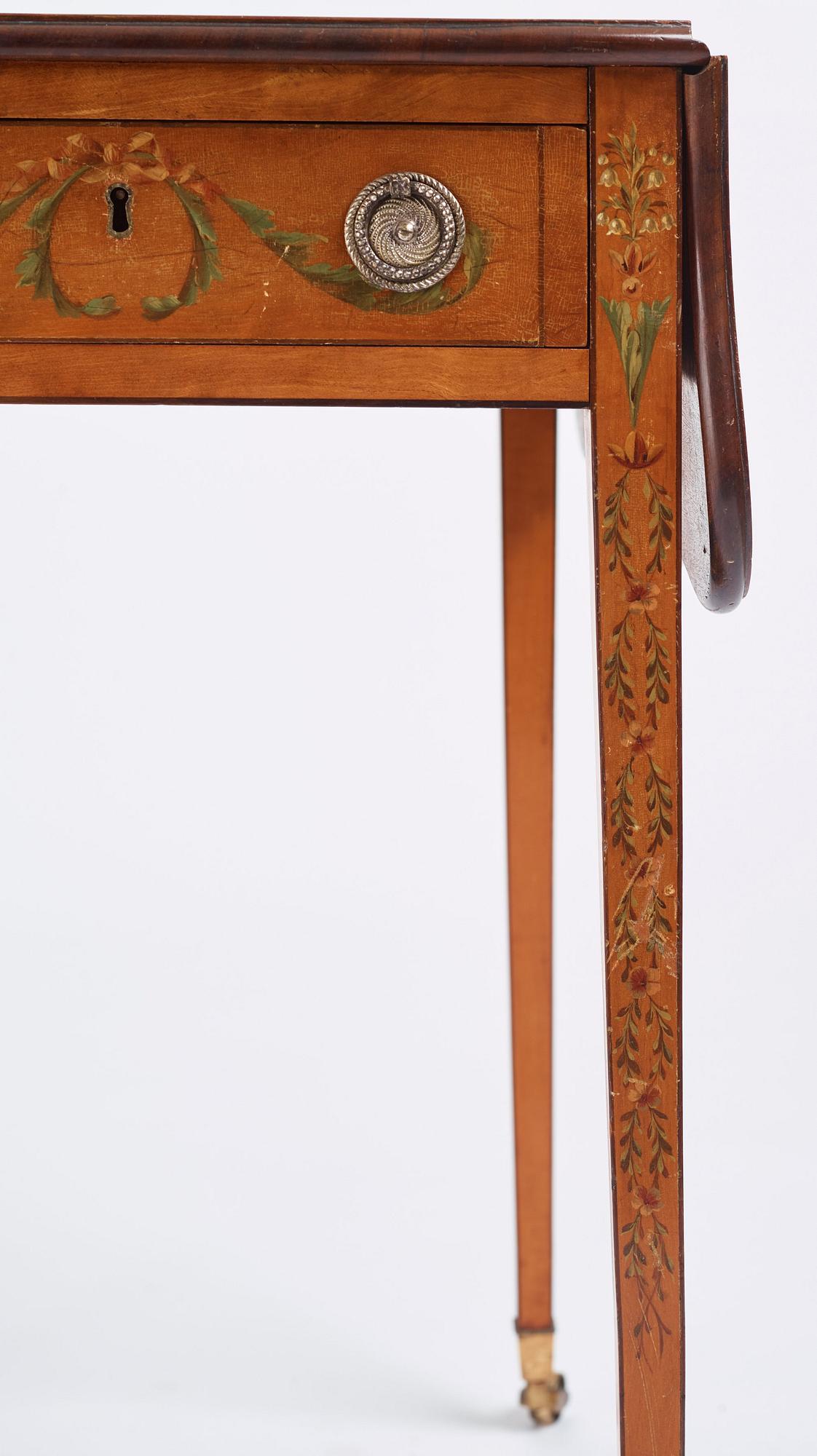 Klaffbord, s.k Pembroke table, England 1800-tal, Sheratonstil.