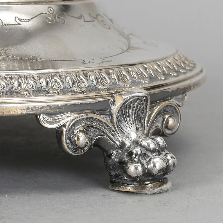 UPPSATSSKÅL, silver, firma Gustav Möllenborg, Stockholm, 1880.