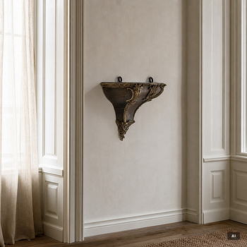 A presumably French Louis XV bronze-mounted console, mid 18th century.