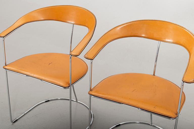 A SET OF SIX ARMCHAIRS BY ARRBEN ITALY.