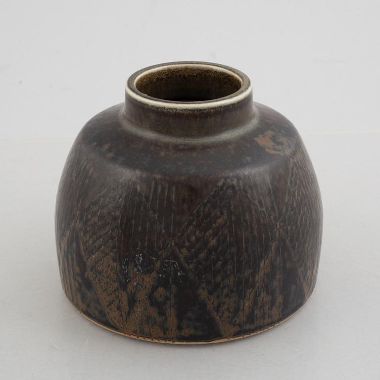 Carl-Harry Stålhane, a stoneware vase, Rörstrand Ateljé, 1960's.