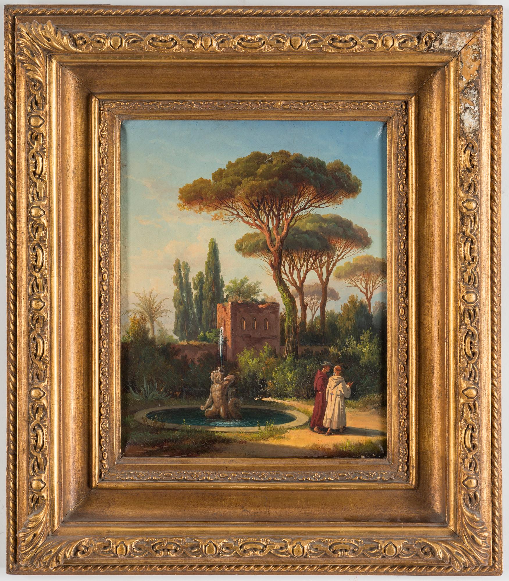 GUSTAF WILHELM PALM, oil on canvas, signed GW and with a palm tree and dated 1865.
