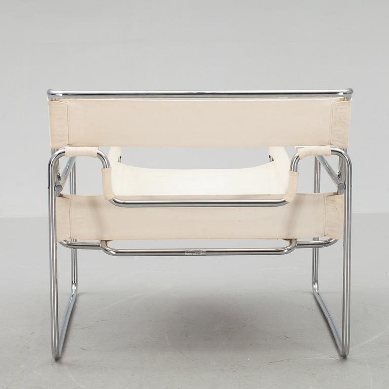 KARMSTOL "Wassily", Marcel Lajos Breuer för Gavina, made in Italy. 1900-talets andra hälft.