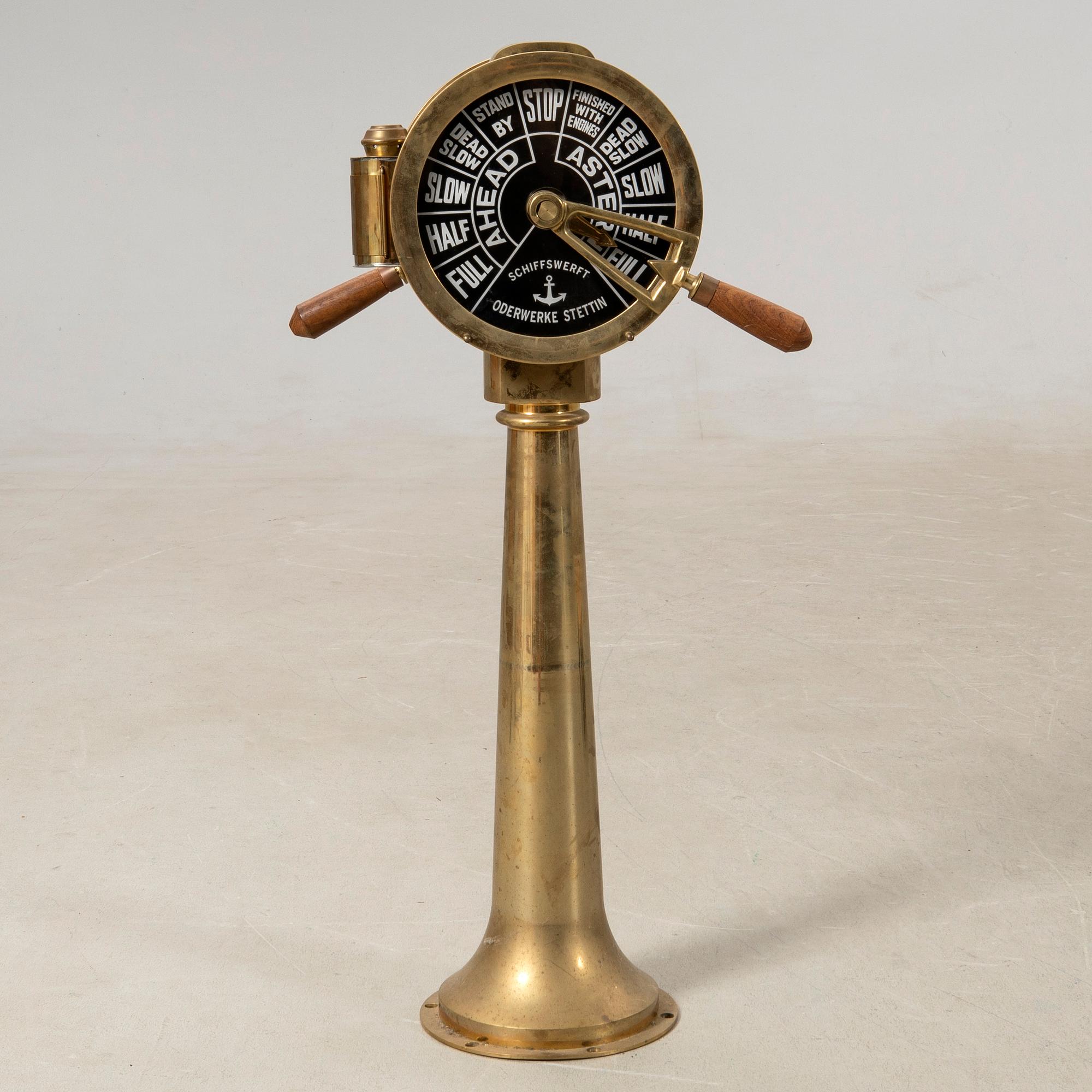 Maskintelegraf 1900-tal Schiffswerft Oderwerke Stettin.