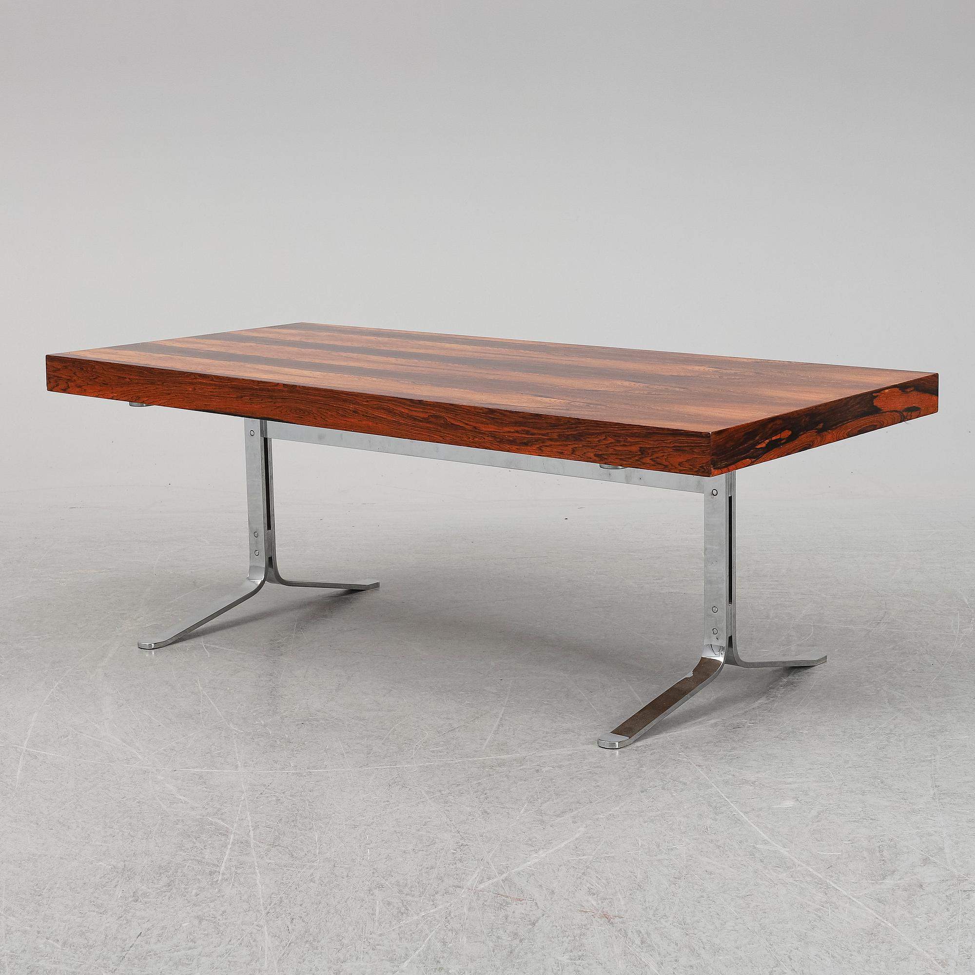 A 1960's rosewood coffee table.