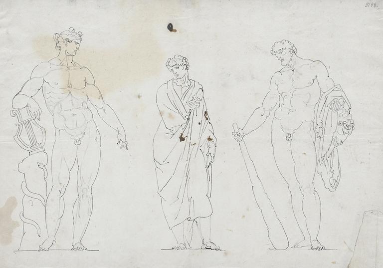 Louis Masreliez Tillskriven, Antik figurscen.