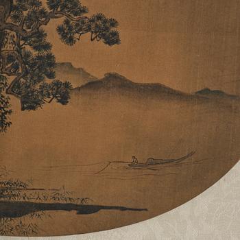 Oidentifierad konstnär, fyra landskap, sen Qingdynasti/ 1900-tal.