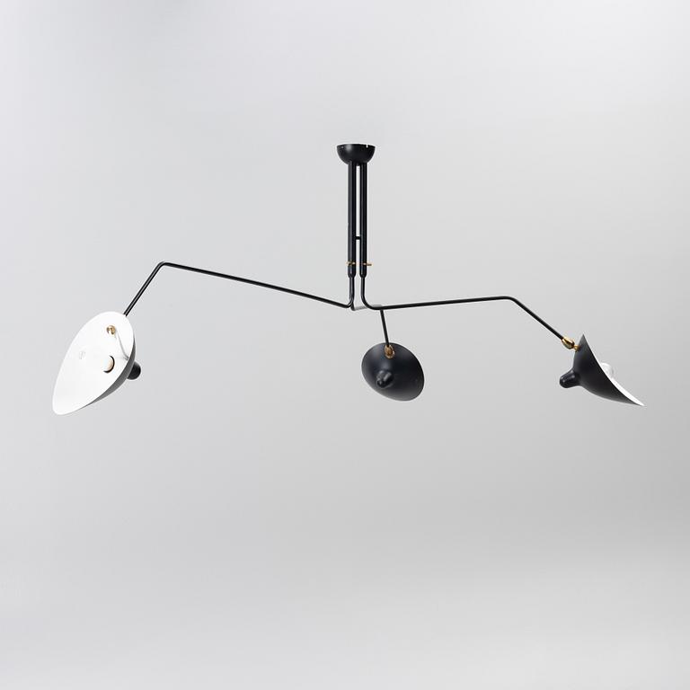 Serge Mouille, taklampa, "Lampadaire", Frankrike, 2014.