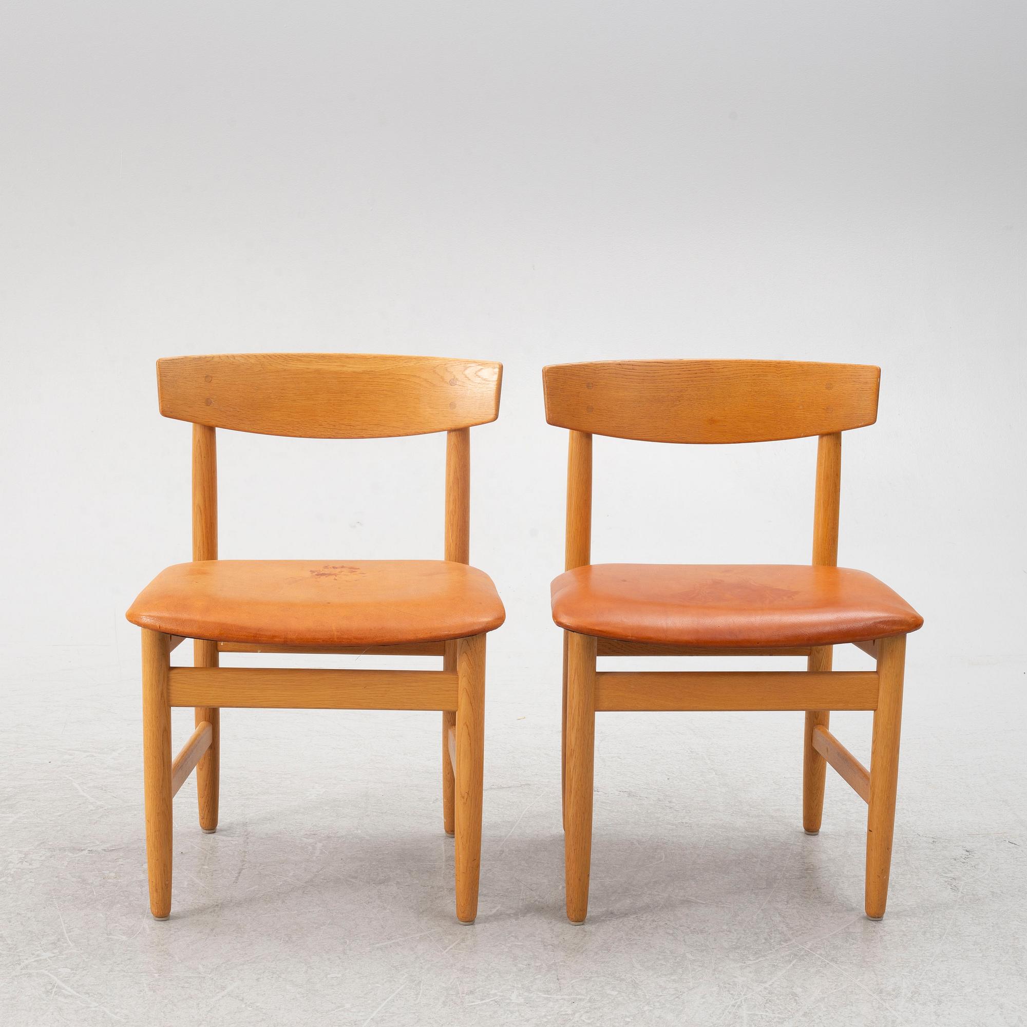 Børge Mogensen, six chairs, "Öresund", Karl Andersson & Söner, Huskvarna.