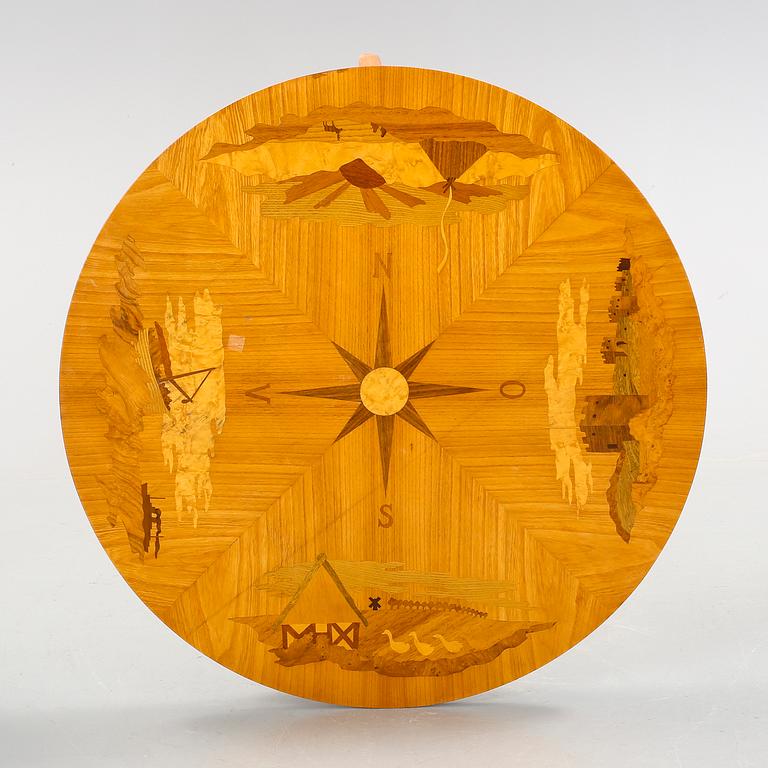 SOFFBORD, möjligen Mjölby intarsia, 1930/40-tal.