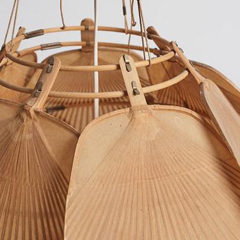 Ingo Maurer, an 'Uchiwa' ceiling light, for M Design, probably 1970s.