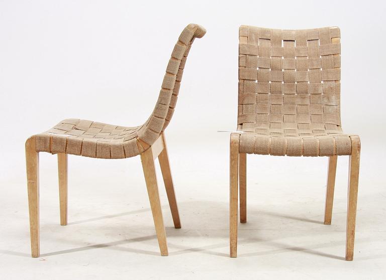 STOLAR, ett par, Axel Larsson, Svenska Möbelfabriken, formgiven 1930-tal.