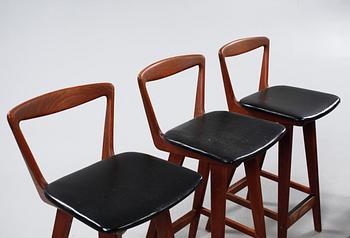 Five bar stools from Brande Möbelindustri, Denmark made in the 1960s.