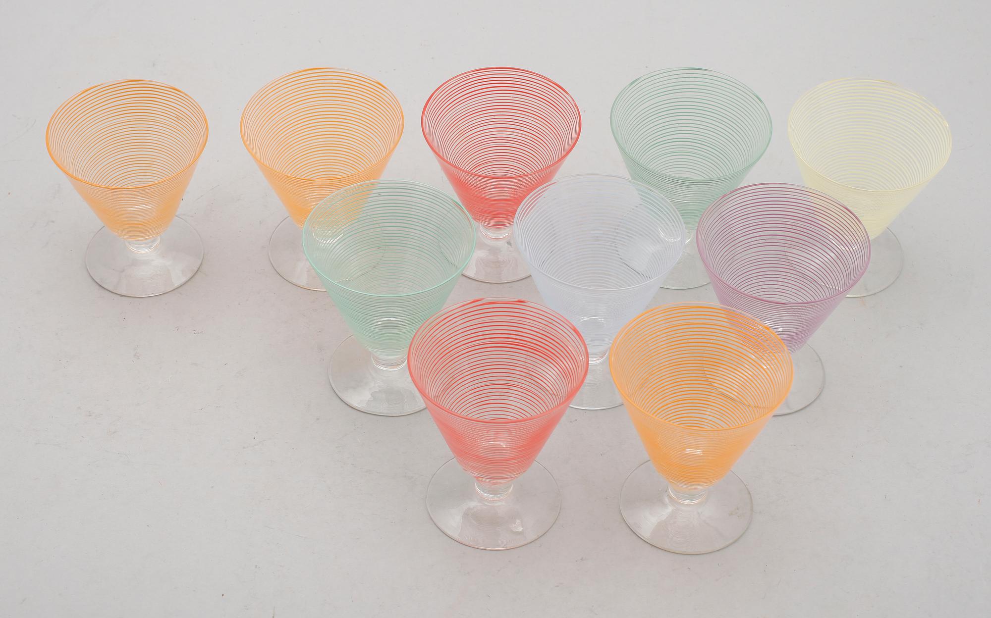 MARTINIGLAS, 10 st, "Party", Bengt Orup, Johansfors.