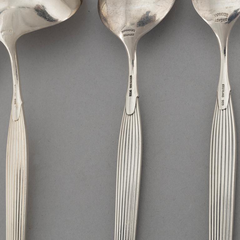 A Danish Sterling Silver Cutlery, model 'Savoy', Frigast (41 pieces).