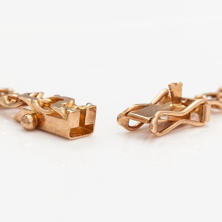 Halsband och armband, 14K guld. Finland 1979.
