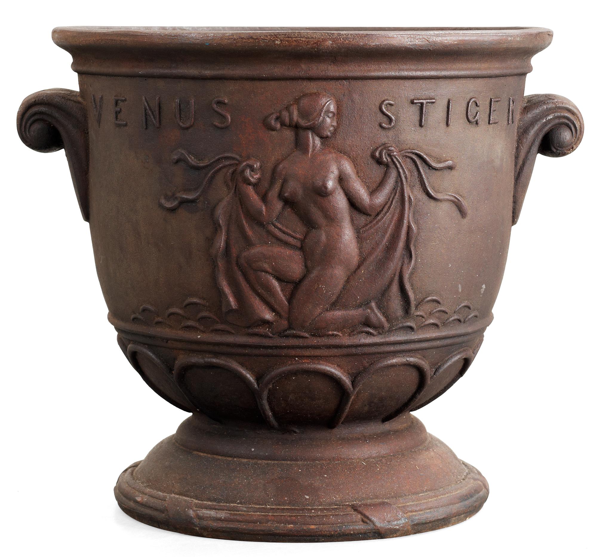 Ivar Johnsson, An Ivar Johnsson cast iron jardinière by Näfveqvarns Bruk.