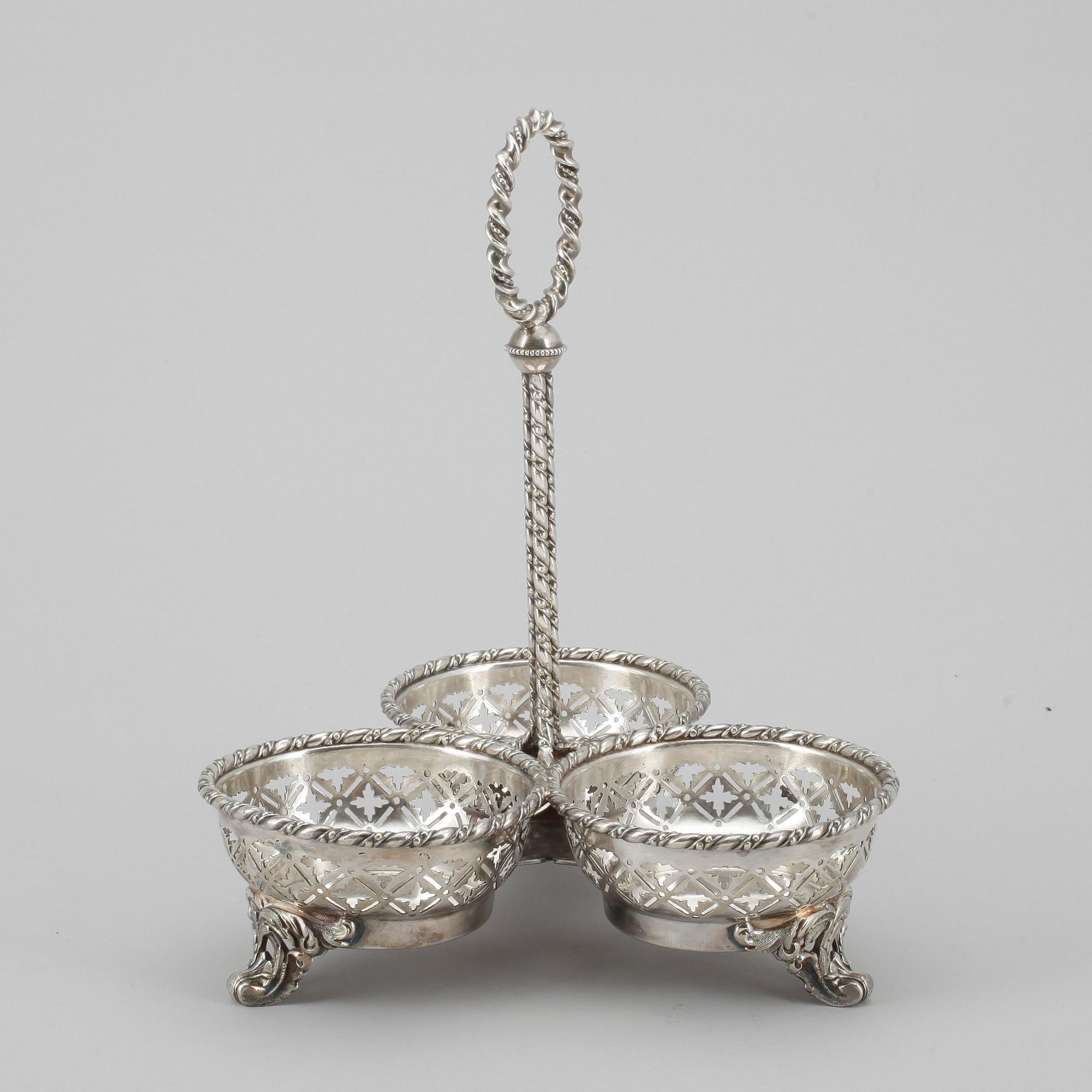 BORDSTILLBEHÖR, nysilver, 
Martin Hall & Co, Sheffield, England.