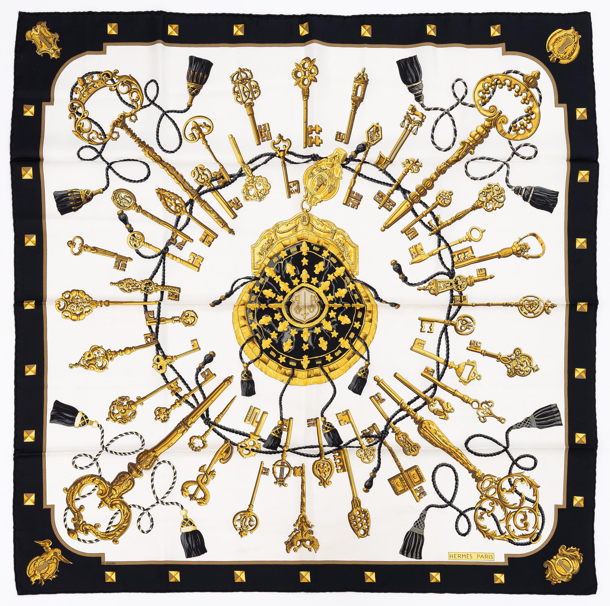 Hermès, a 'Les Clés' scarf.