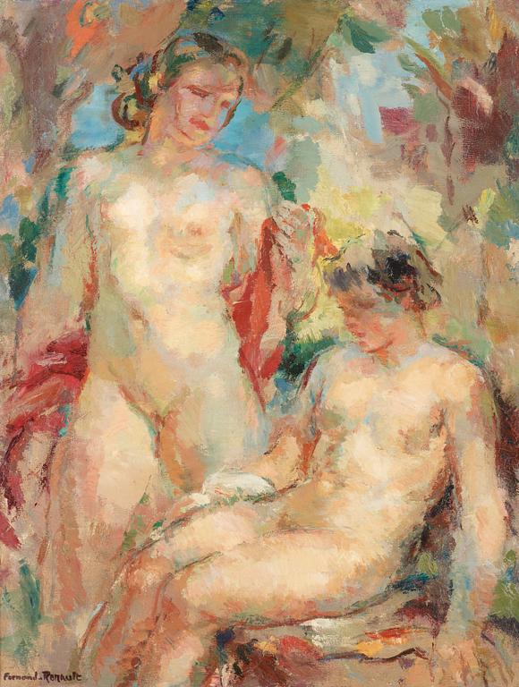 Albert Fernand-Renault, Nudes in landscape.