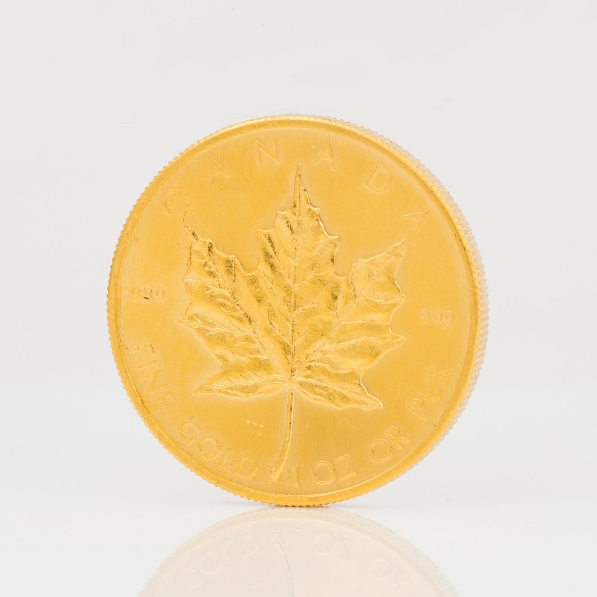 GULDMYNT. 50 Dollars, Canada, 1979. Vikt ca 32 g.