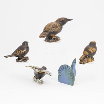 Sven Wejsfelt, figuriner, 5 st, Gustavsberg.