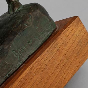 BJÖRN WENNERBERG, skulptur, patinerad gips, signerad och daterad -40.