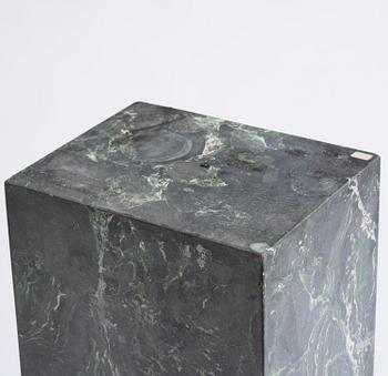 A black Scagliola 20th century column.