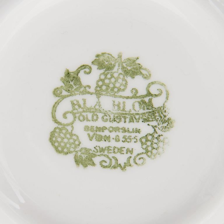 KAFFESERVIS, 20 delar, benporslin, "Blå Blom", Old Gustavsberg, 1960-tal.