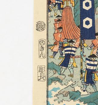 Utagawa Sadahide, träsnitt.