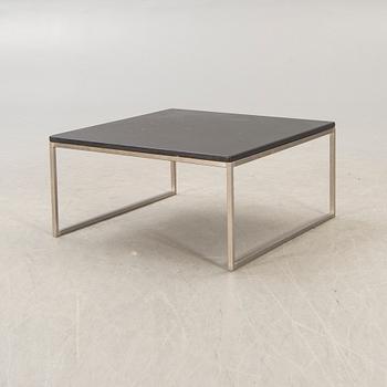 A slate and metal late 20th century coffee table.