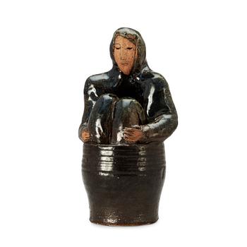 762. A unique Lisa Larson stoneware sculpture, Gustavsberg Studio 1970's.