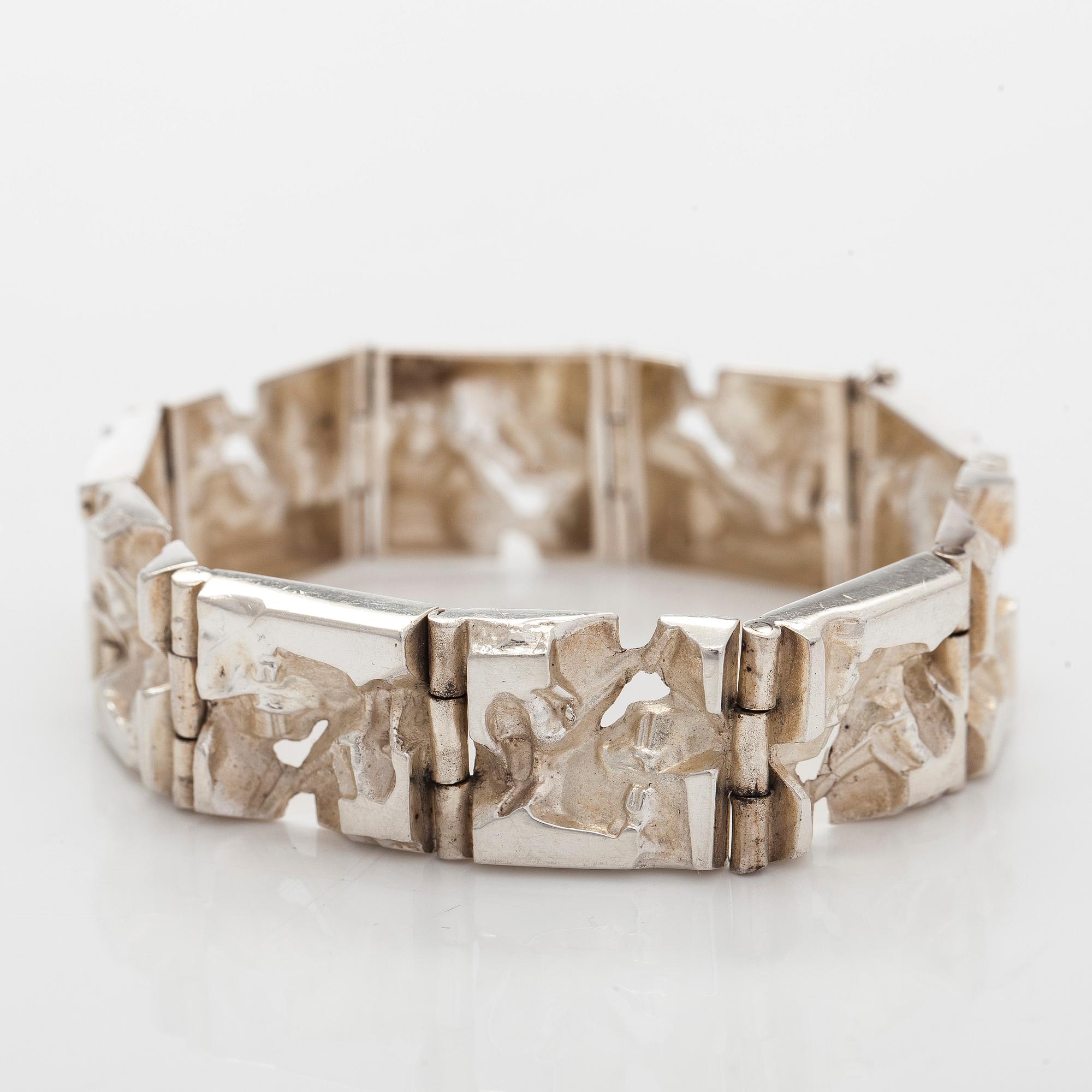 Jorma Laine, armband, silver, Kultateollisuus 1972.