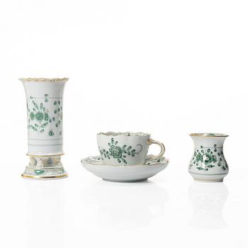 Meissen, Coffee service, 44 pieces, porcelain, “Indisch grün”, 3rd quality.