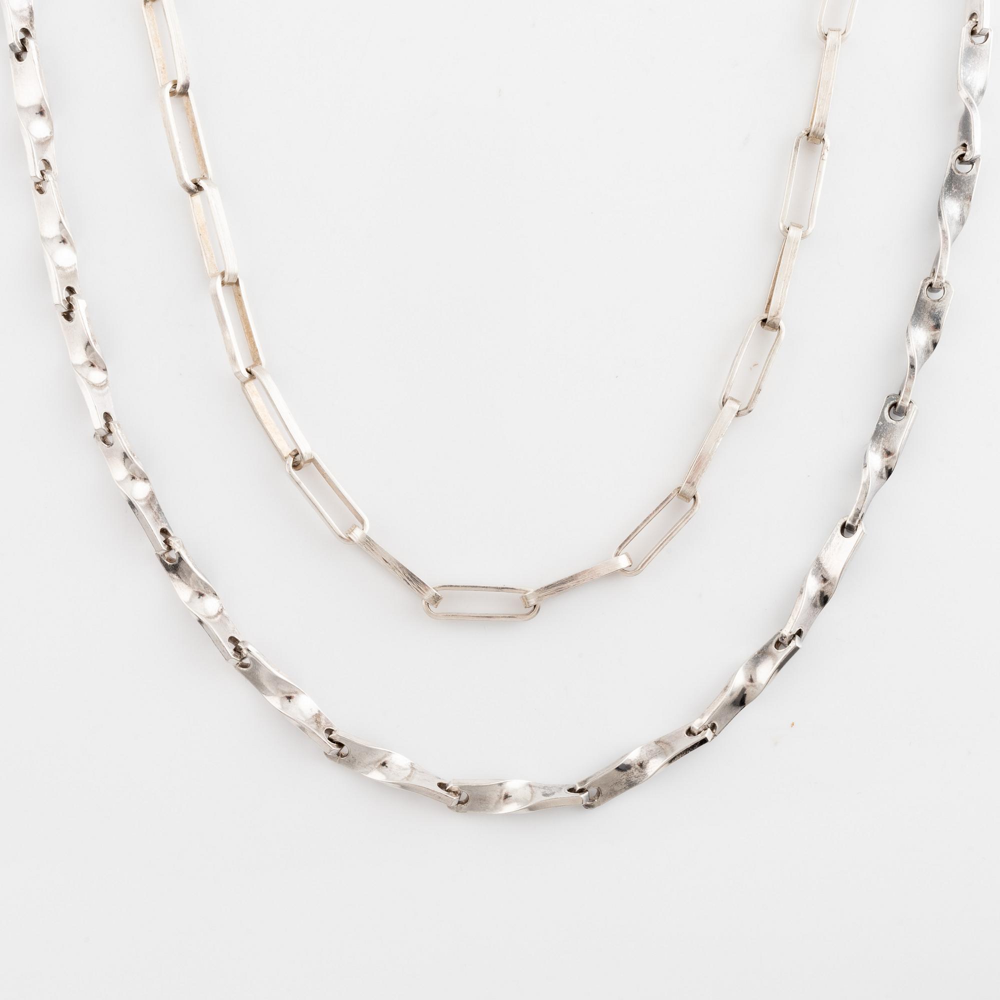 Rey Urban, halskedjor, 2 st, silver.