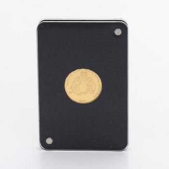 Coin, Moomin 80, gold 99.9%.