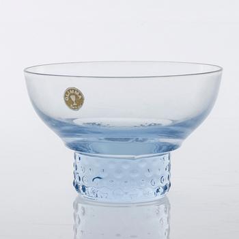 DESSERTSKÅLAR, 16 st, "Tarantella", Glimma Glasbruk, omkring 1900-talets mitt.