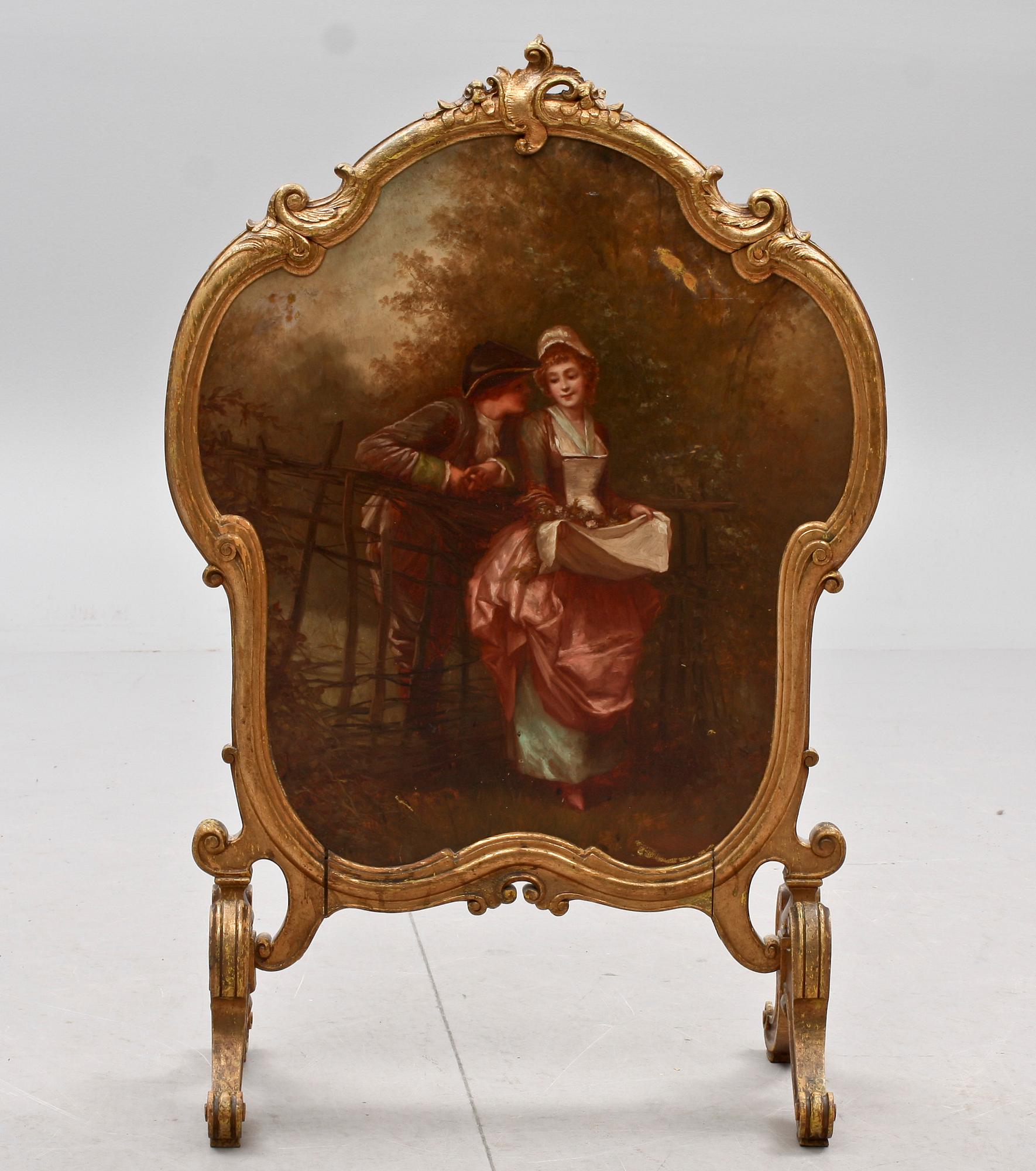 ELDSKÄRM, nyrokoko, 1800-talets slut.