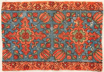 Åkdyna (Agedyna) del av,  Skåne korsstygn 1800-talets andra hälft, ca 45x66 cm.