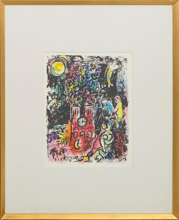 MARC CHAGALL, färglitografi, ur Derrière le Miroir nr 119 1960.