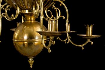 TAKLAMPA, firma Lars Holmström Arvika, 1900-talets första hälft, mässing.