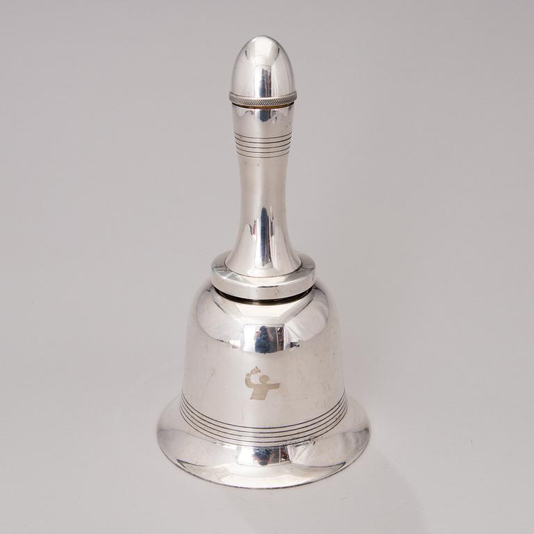 A silver plated cocktail shaker by Asprey & co, London, latter half of the 20th century.