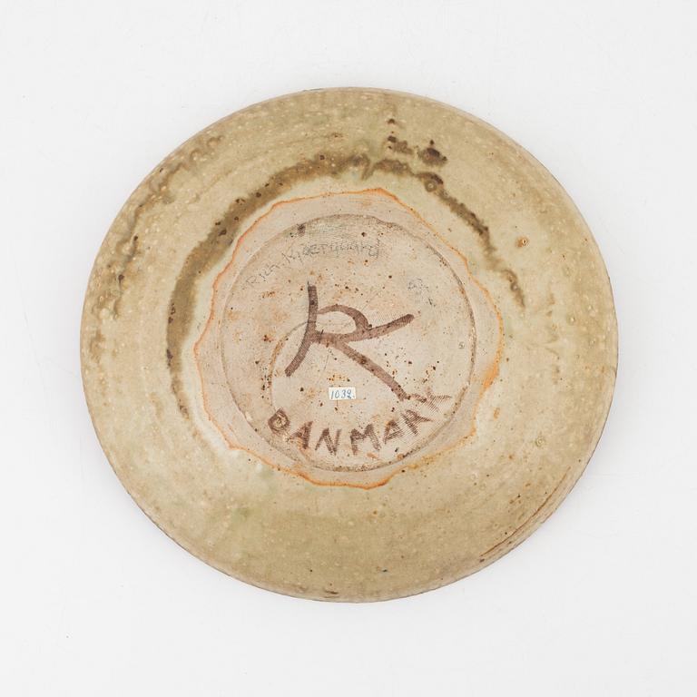 Richard Kjaergaard, skålfat, Danmark, omkring 1900-talets mitt.