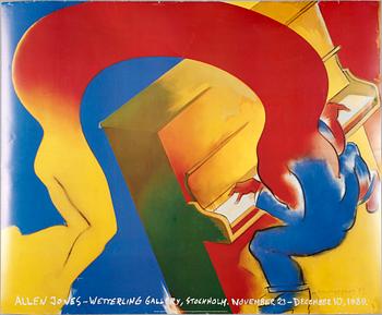 UTSTÄLLNINGSAFFISCHER, 3 st. Roy Lichtenstein, Allen Jones och Pierre Fernandez Arman, 1900-talets andra hälft.