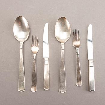 A Swedish 20th century set of 36 pcs of silver cutlery mark of J Ängman/GAB Stockholm 1960s tota weight 1202 gr.
