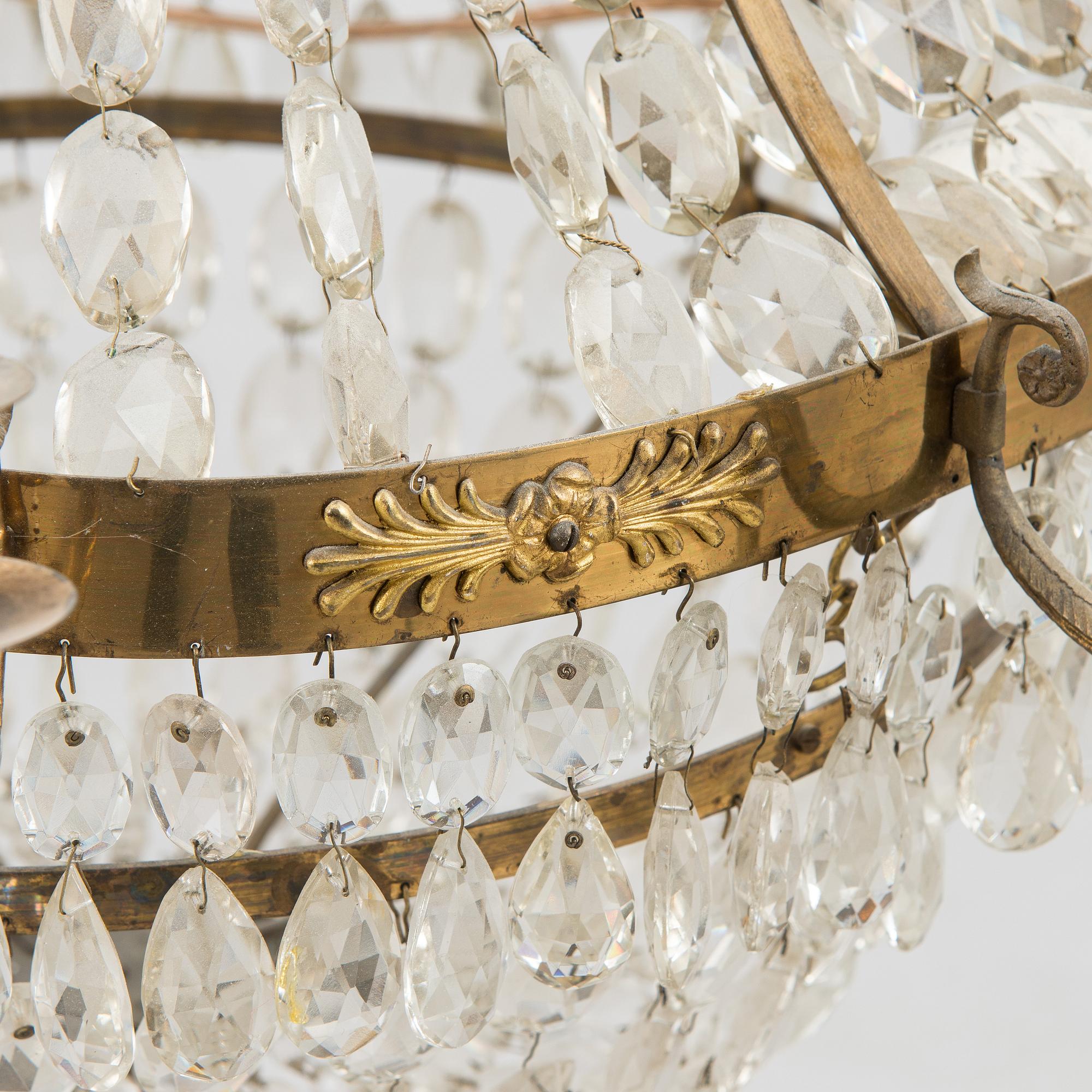 An Empire style chandelier, first half of the 20th century.