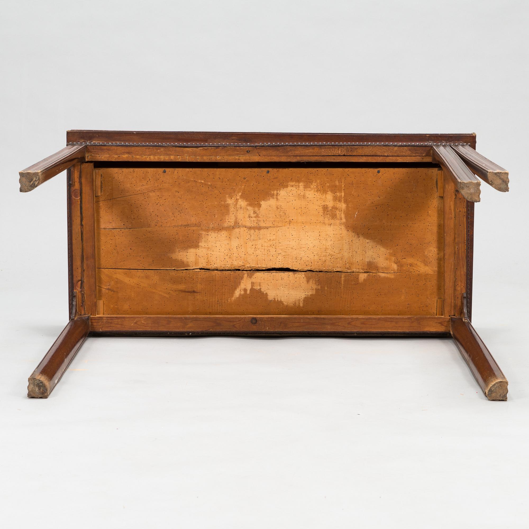 A Gustavian card table around 1800.