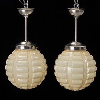 A pair of circa 2000 ceiling lights.