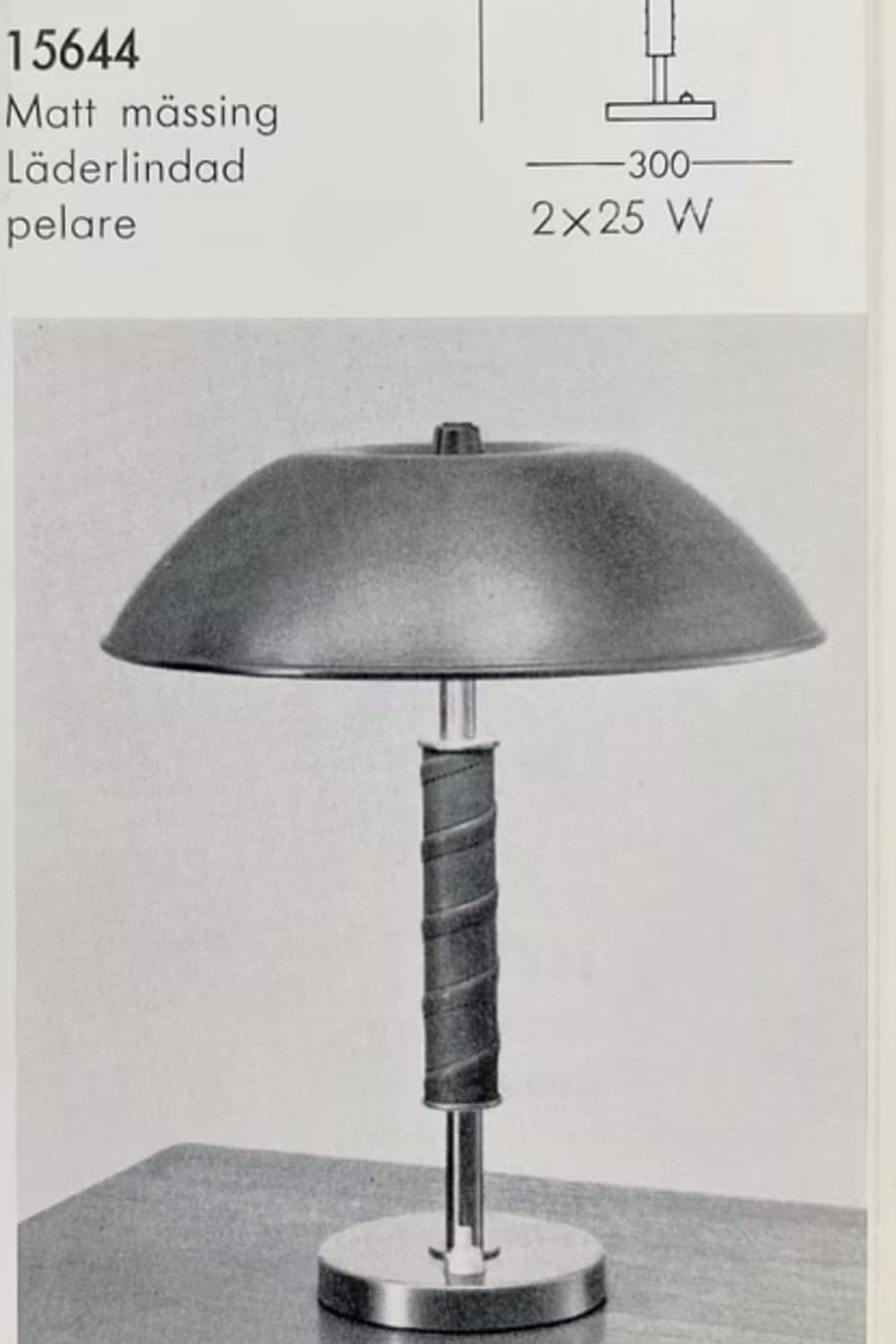 Bertil Brisborg, a table lamp model "15644", Arvid Böhlmarks Lampfabrik, Stockholm, 1960s.